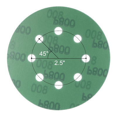 Harfington Uxcell Green Film Sanding Disc Hook & Loop Backed Sandpaper