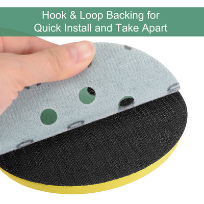 Harfington Uxcell Green Film Sanding Disc Hook & Loop Backed Sandpaper