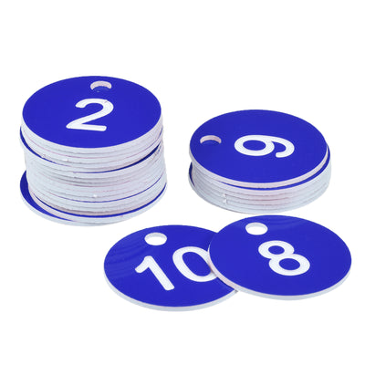 Harfington Round Number Tag Key Tag Engraved ID Tag for Decoration