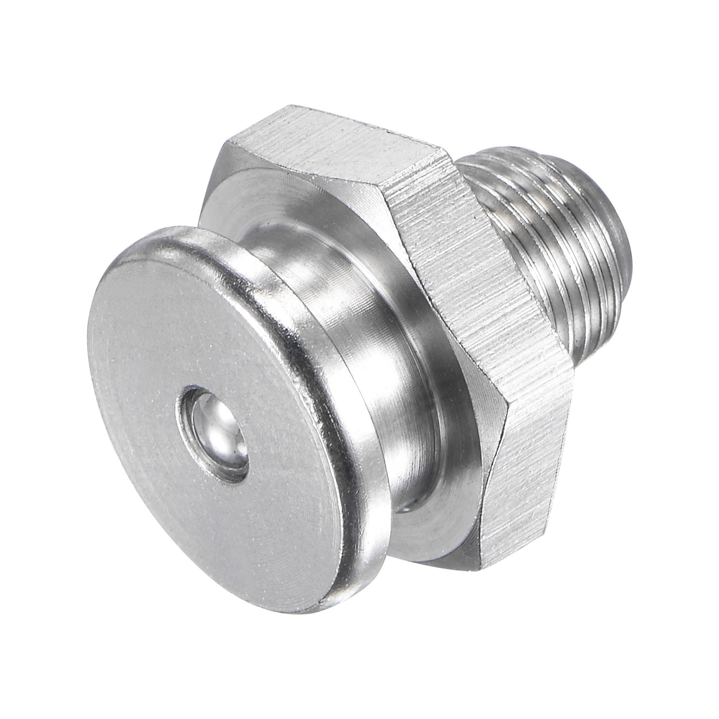 uxcell Uxcell Push Button Grease Oil Cup 1/8-28G Male Thread 304 Stainless Steel Ball Oiler