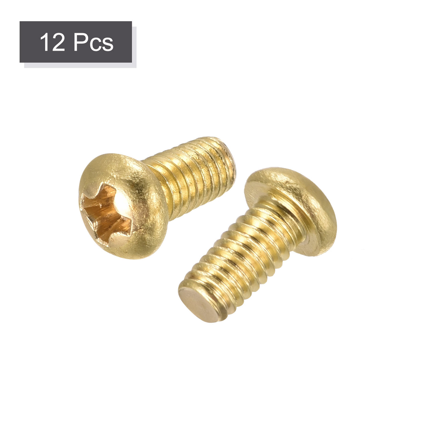 uxcell Uxcell Brass Machine Screws, Phillips Pan Head Fastener Bolt for Furniture, Office Equipment, Electronics