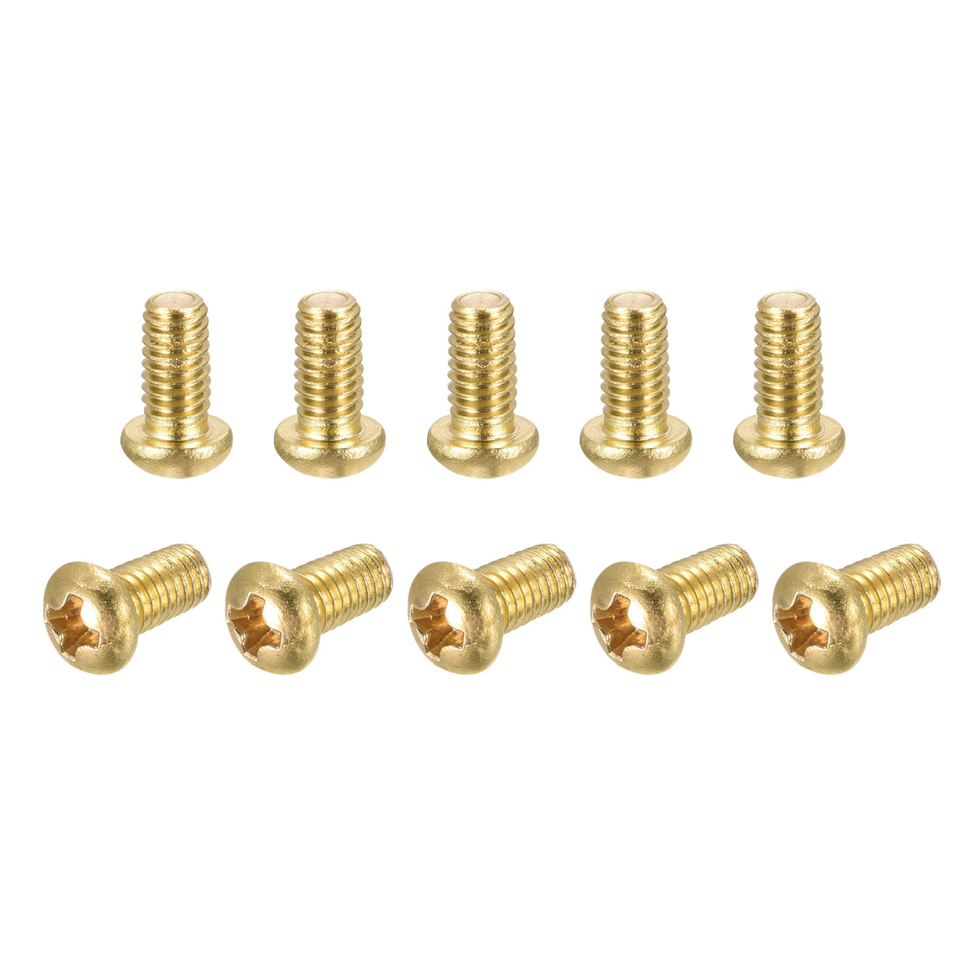 uxcell Uxcell Brass Machine Screws, Phillips Pan Head Fastener Bolt for Furniture, Office Equipment, Electronics