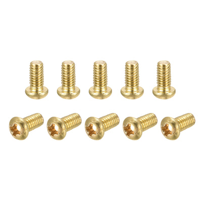 Harfington Uxcell Brass Machine Screws, Phillips Pan Head Fastener Bolt for Furniture, Office Equipment, Electronics