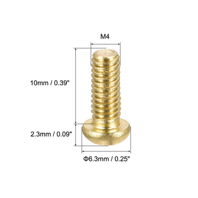 Harfington Uxcell Brass Machine Screws, Phillips Pan Head Fastener Bolt for Furniture, Office Equipment, Electronics