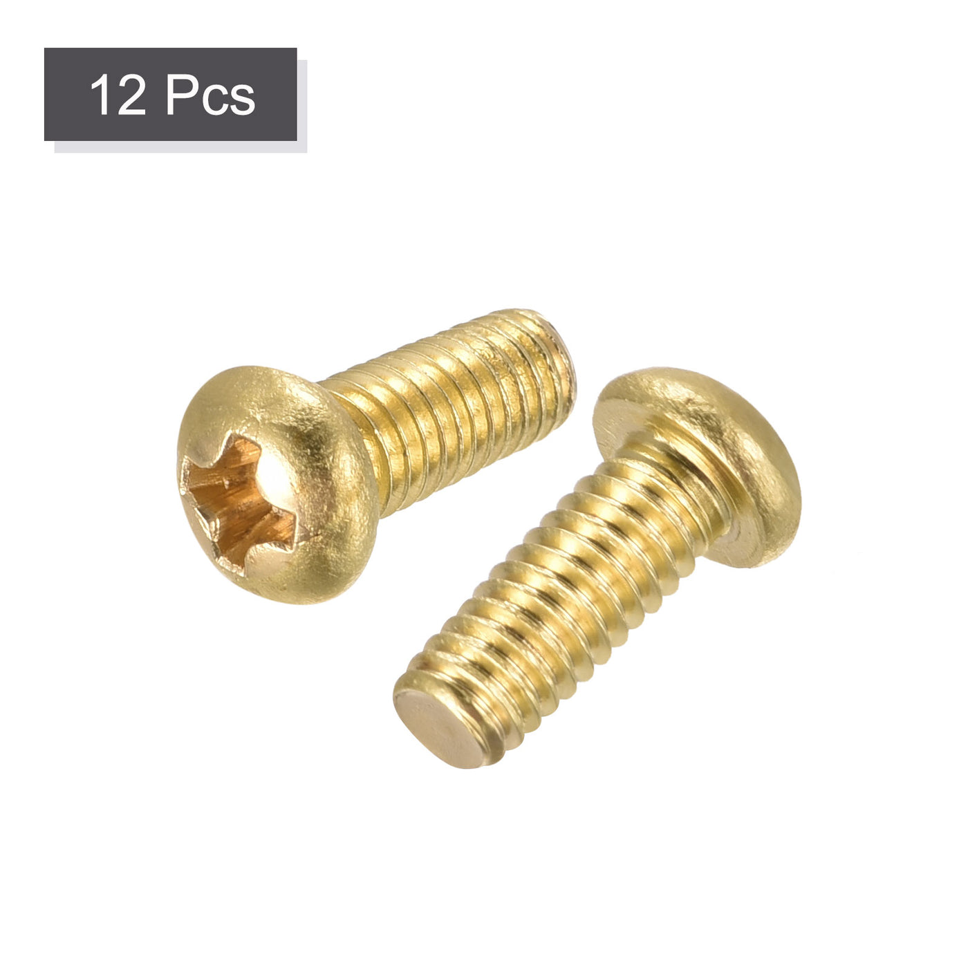 uxcell Uxcell Brass Machine Screws, Phillips Pan Head Fastener Bolt for Furniture, Office Equipment, Electronics