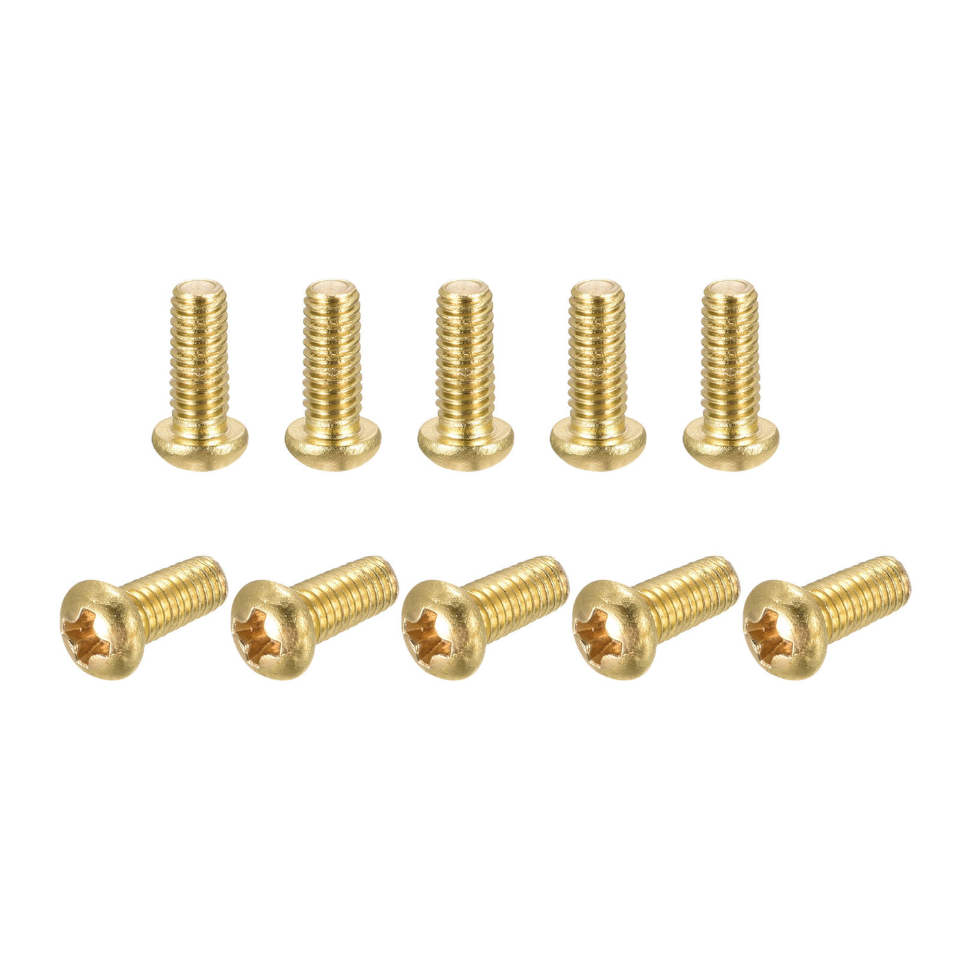 uxcell Uxcell Brass Machine Screws, Phillips Pan Head Fastener Bolt for Furniture, Office Equipment, Electronics