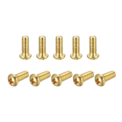 Harfington Uxcell Brass Machine Screws, Phillips Pan Head Fastener Bolt for Furniture, Office Equipment, Electronics