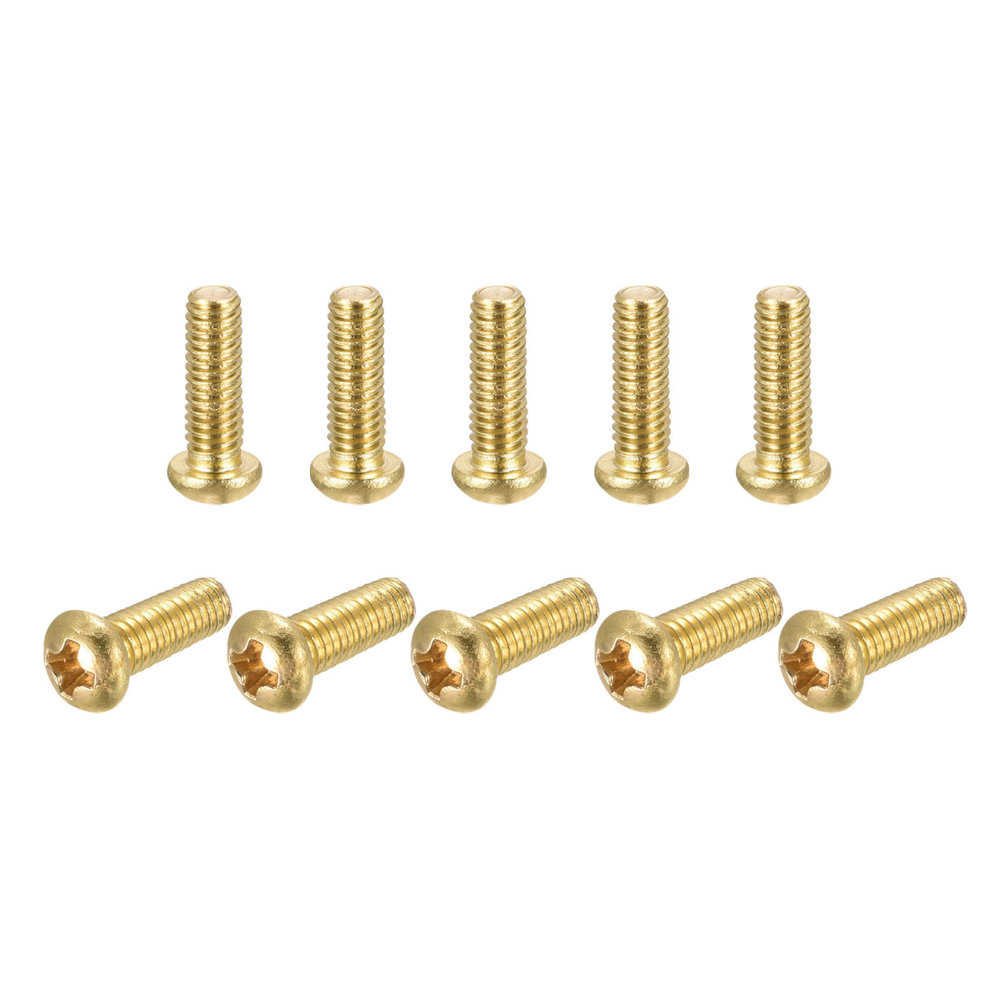 uxcell Uxcell Brass Machine Screws, Phillips Pan Head Fastener Bolt for Furniture, Office Equipment, Electronics