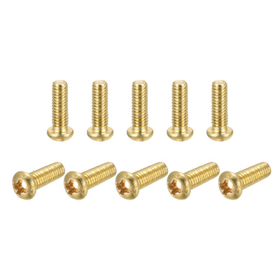 Harfington Uxcell Brass Machine Screws, Phillips Pan Head Fastener Bolt for Furniture, Office Equipment, Electronics