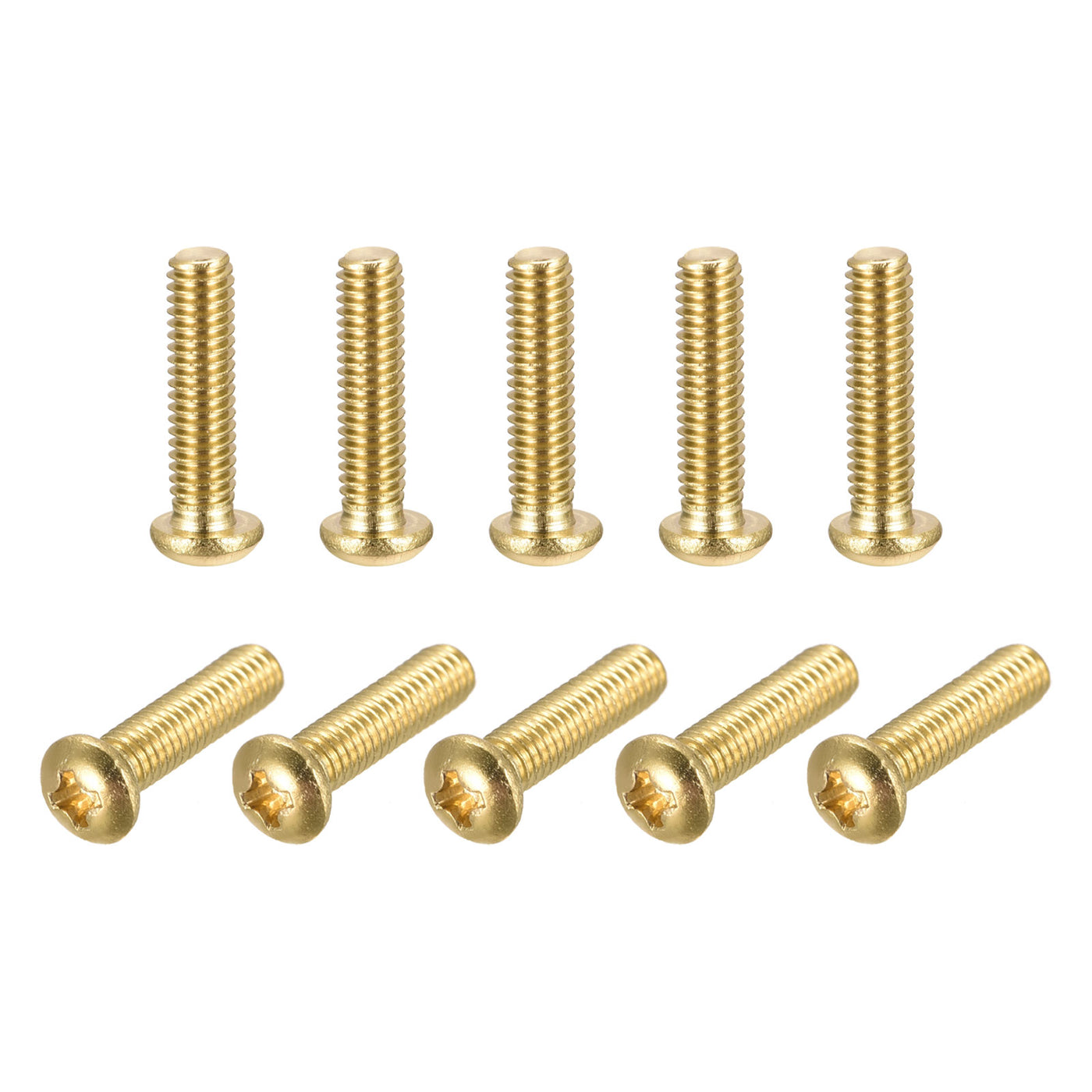 uxcell Uxcell Brass Machine Screws, Phillips Pan Head Fastener Bolt for Furniture, Office Equipment, Electronics