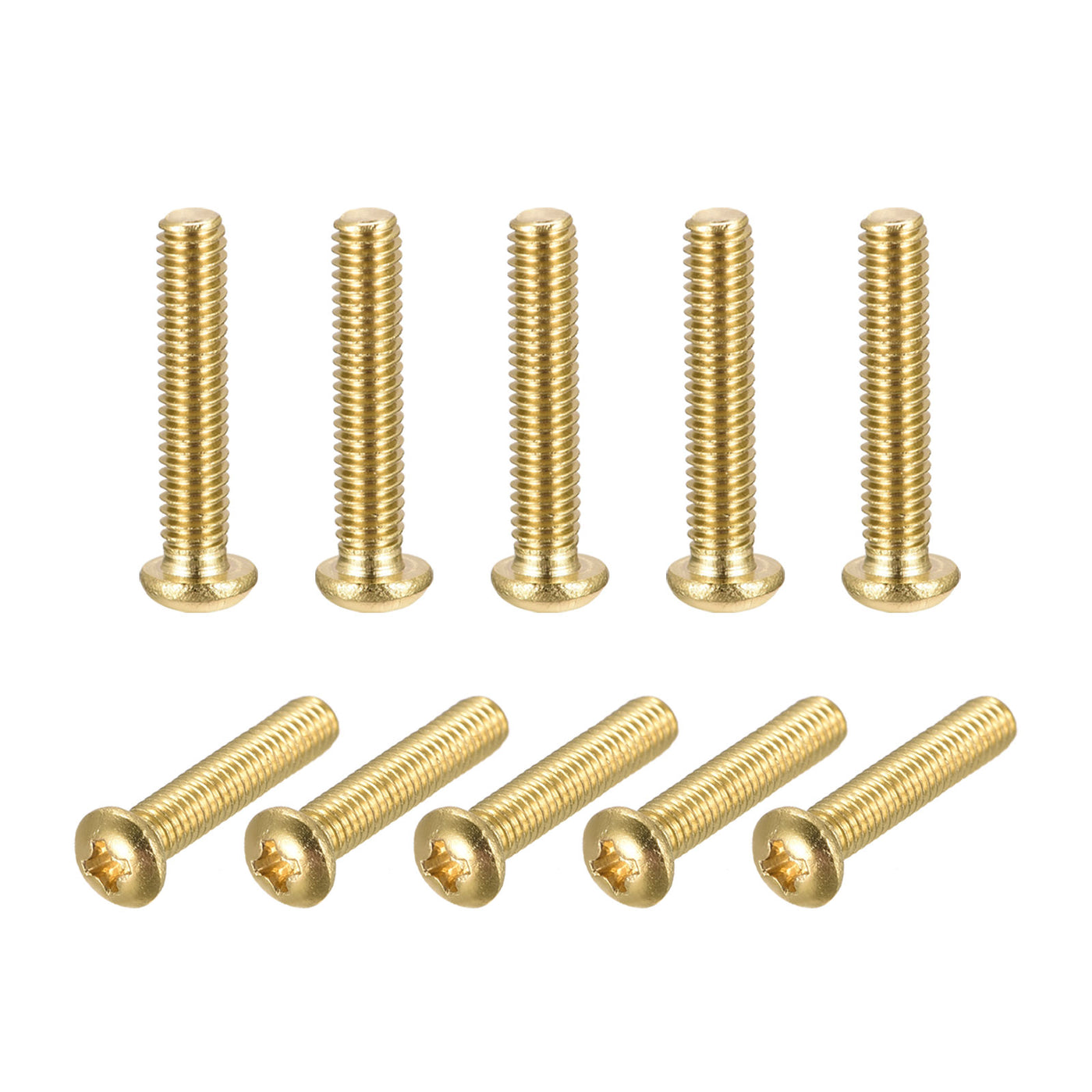 uxcell Uxcell Brass Machine Screws, Phillips Pan Head Fastener Bolt for Furniture, Office Equipment, Electronics