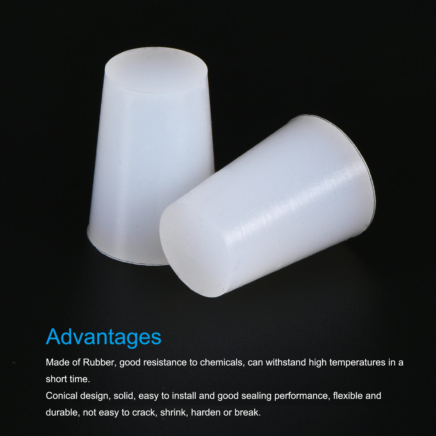 Harfington Silicone Rubber Tapered Plug Solid for Powder Coating, Painting