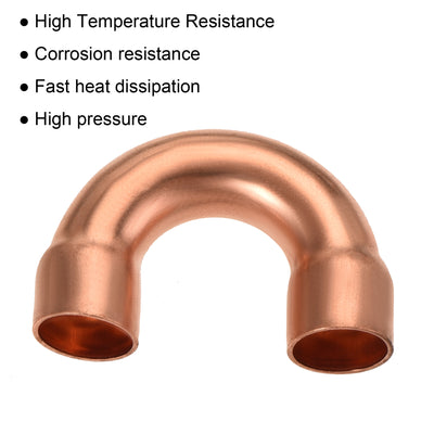 Harfington 180 Degree Return Bend Copper Fitting Welded Elbow Connection, for Refrigeration