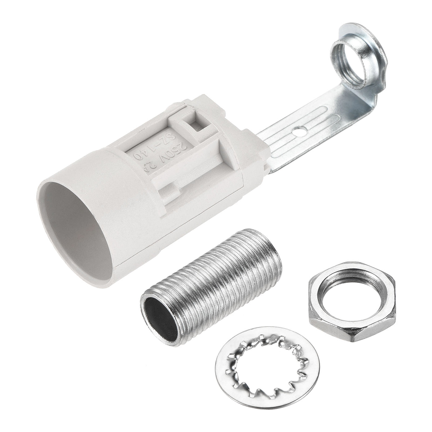 Harfington Bulb Socket Plastic Lamp Holder with Threaded Lamp Pipe Nuts for Bulbs