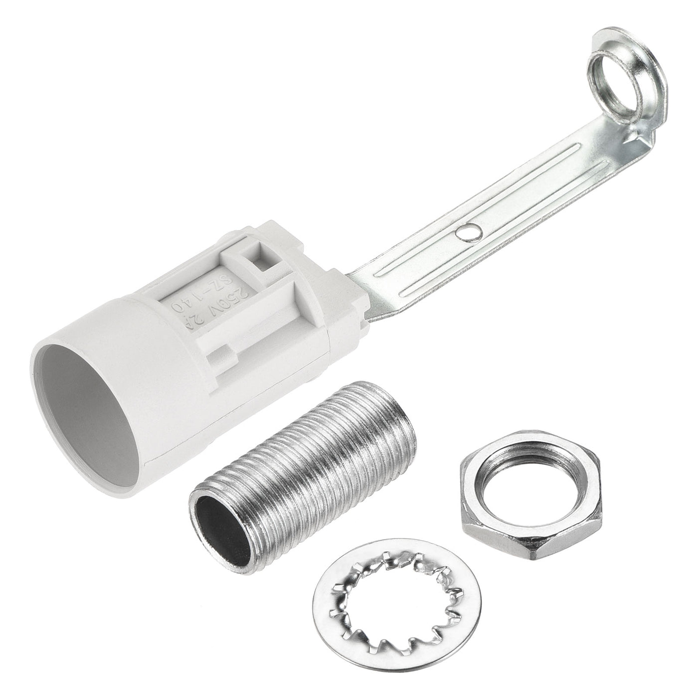 Harfington Bulb Socket Plastic Lamp Holder with Threaded Lamp Pipe Nuts for Bulbs