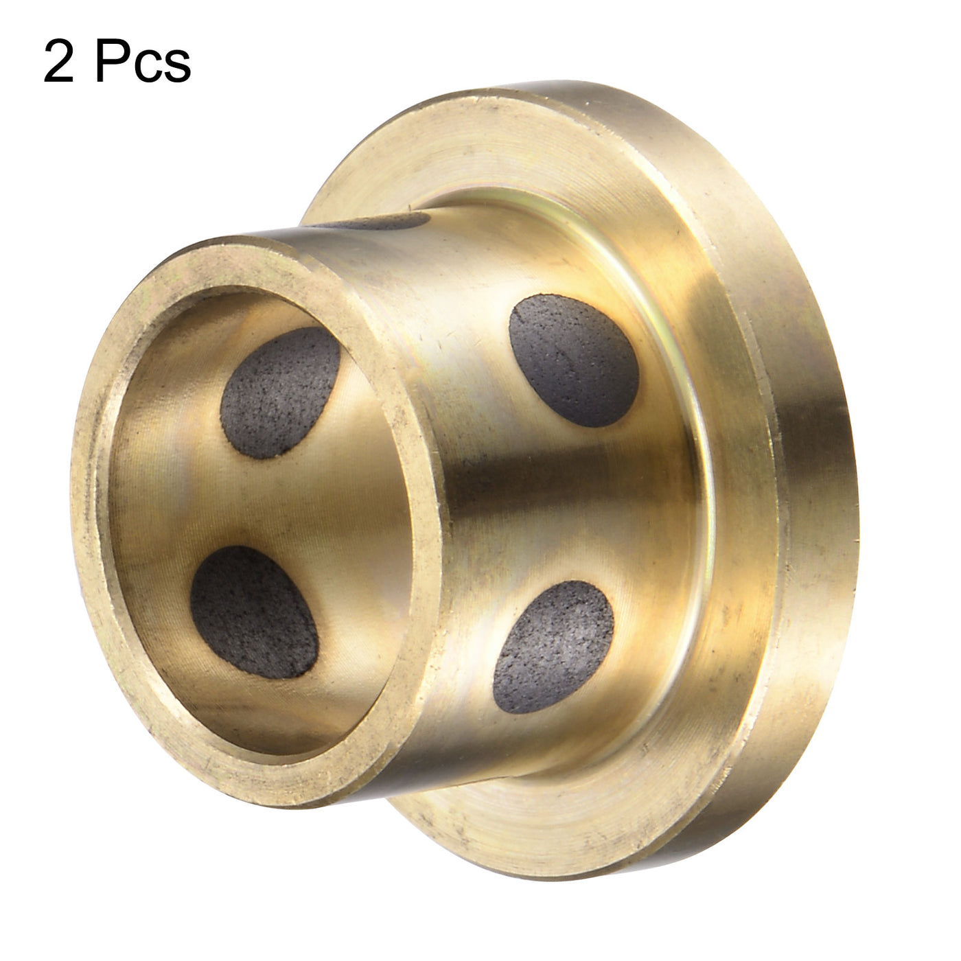 uxcell Uxcell Flanged Sleeve Bearings Wrapped Oilless Bushing Brass