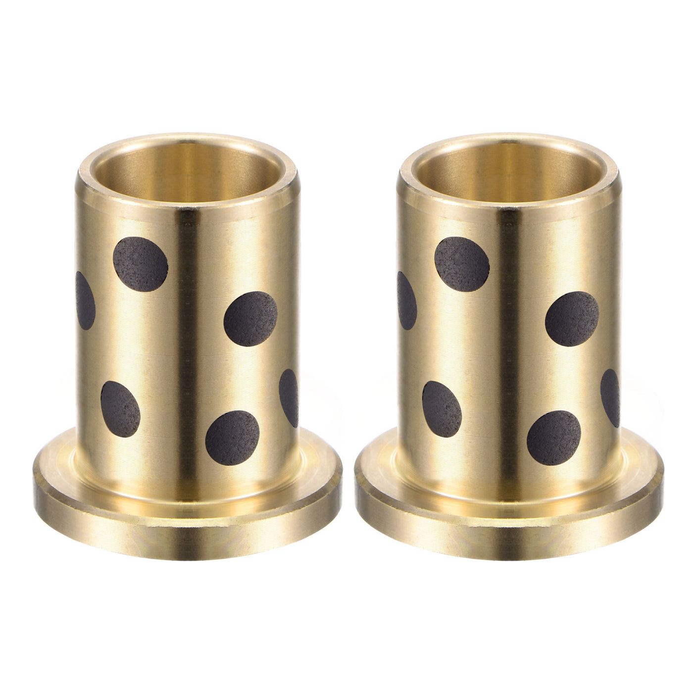 uxcell Uxcell Flanged Sleeve Bearings Wrapped Oilless Bushing Brass