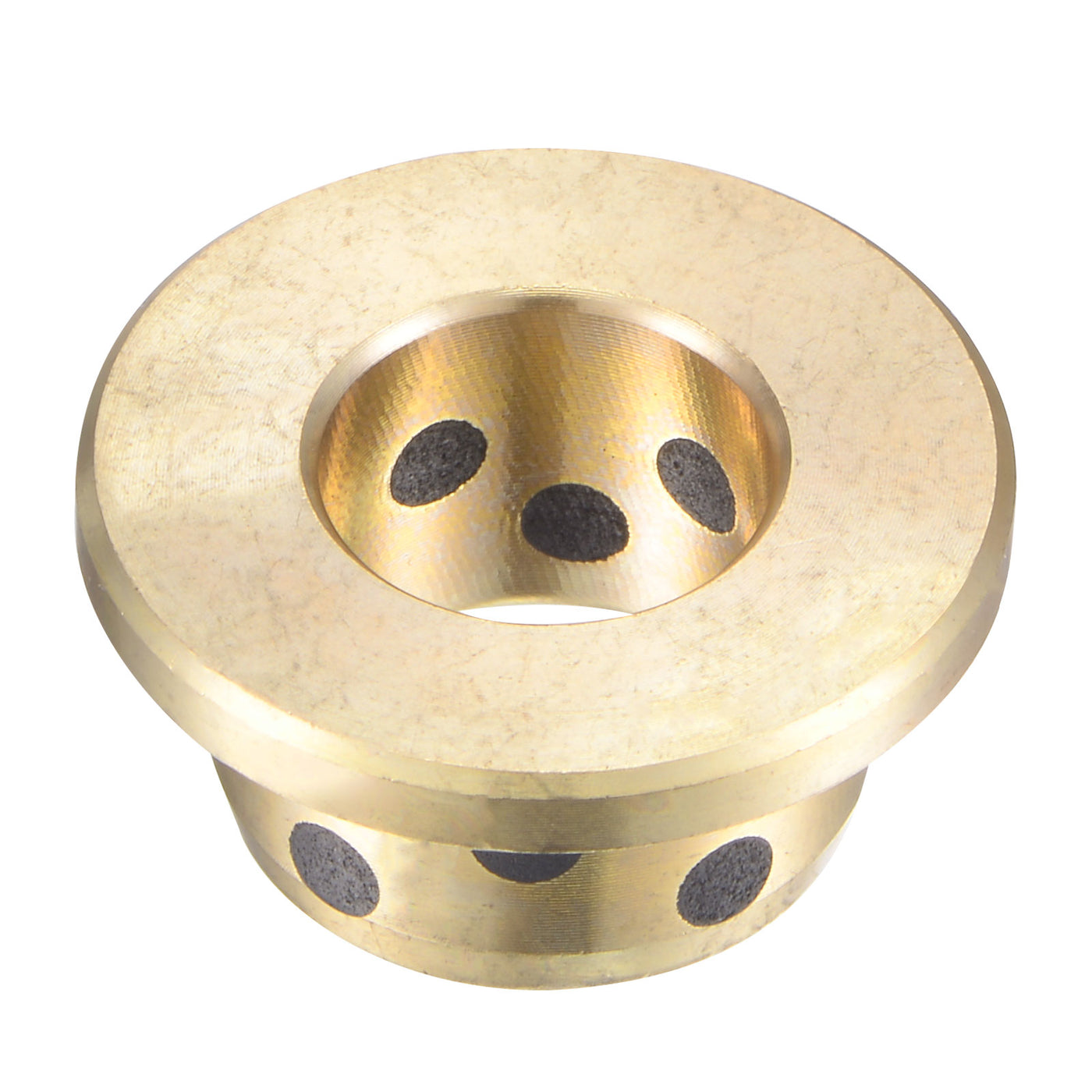 uxcell Uxcell Flanged Sleeve Bearings Wrapped Oilless Bushing Brass