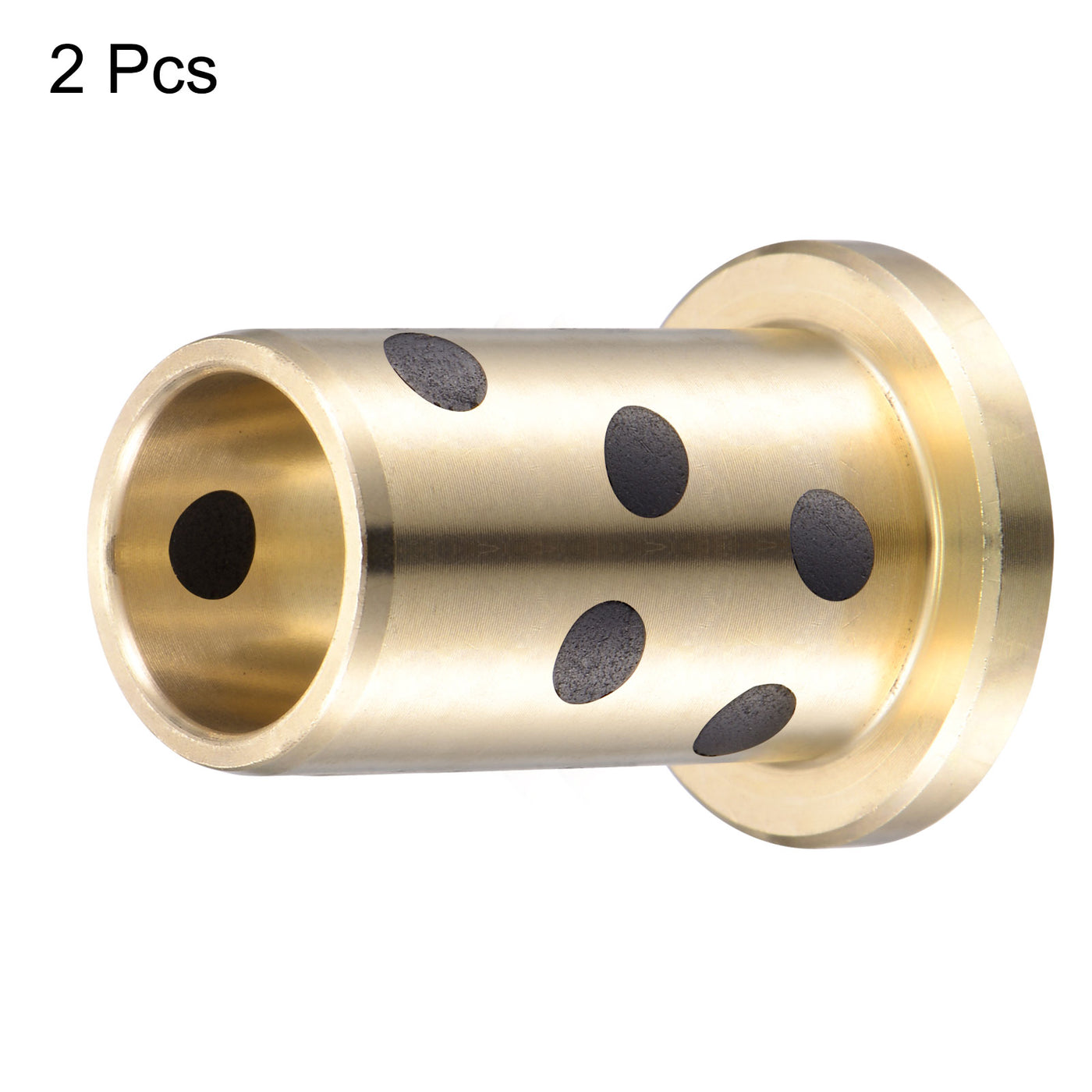 uxcell Uxcell Flanged Sleeve Bearings Wrapped Oilless Bushing Brass