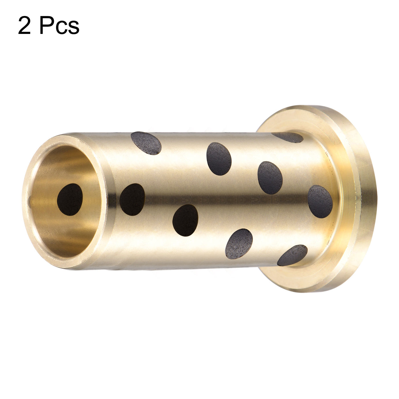 uxcell Uxcell Flanged Sleeve Bearings Wrapped Oilless Bushing Brass