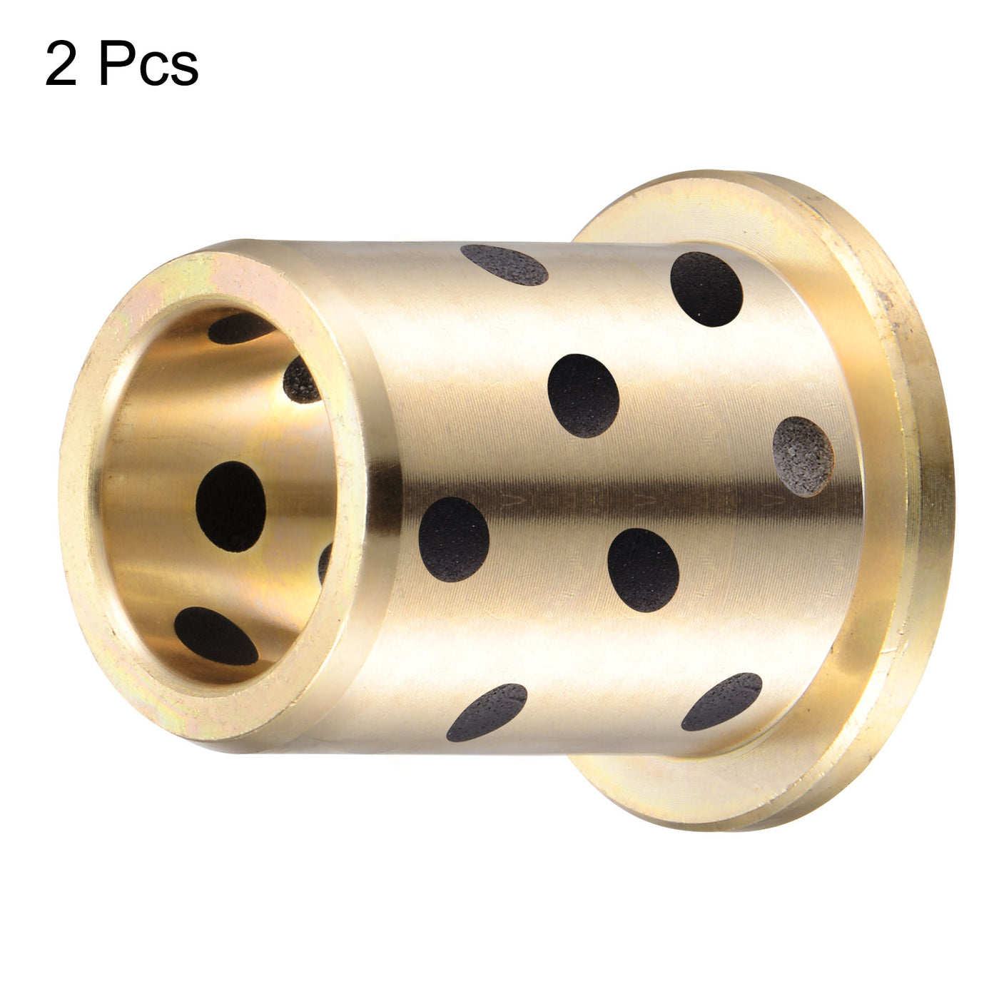 uxcell Uxcell Flanged Sleeve Bearings Wrapped Oilless Bushing Brass