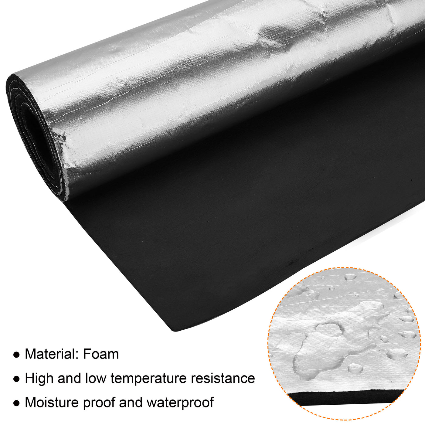 Harfington Insulation Broad Width Thick Adhesive Heat Resistant Thermal Barrier Aluminum Foam Sheet