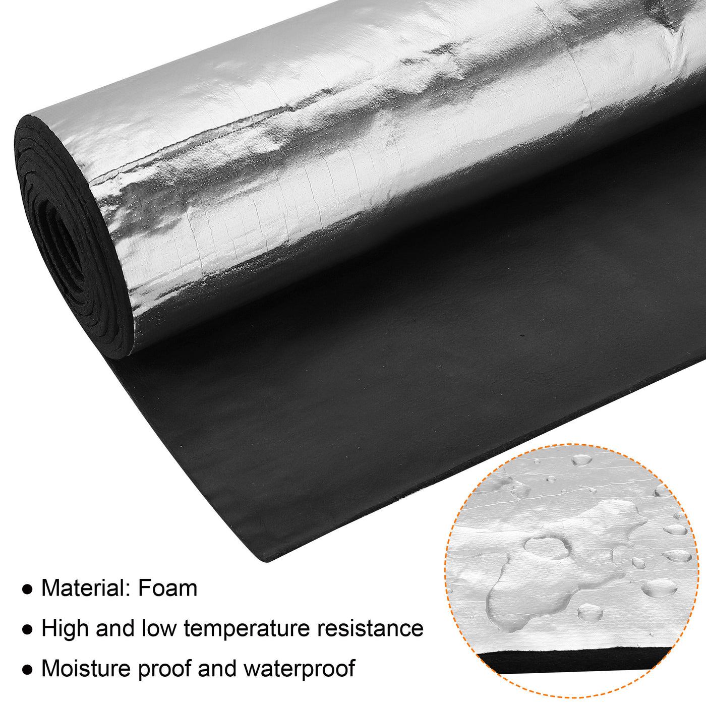 Harfington Insulation Broad Width Thick Adhesive Heat Resistant Thermal Barrier Aluminum Foam Sheet