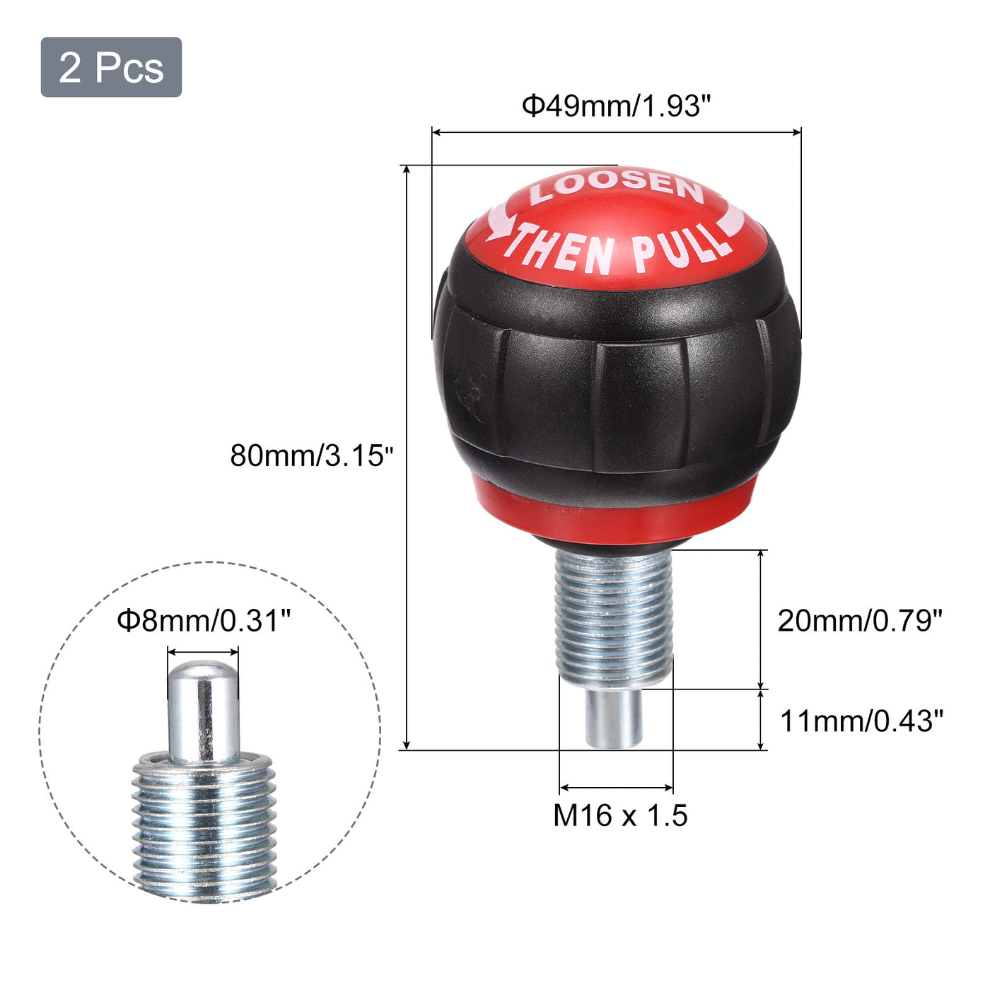 Harfington Spinning Bike Pull Pin Spring Knob for Fitness