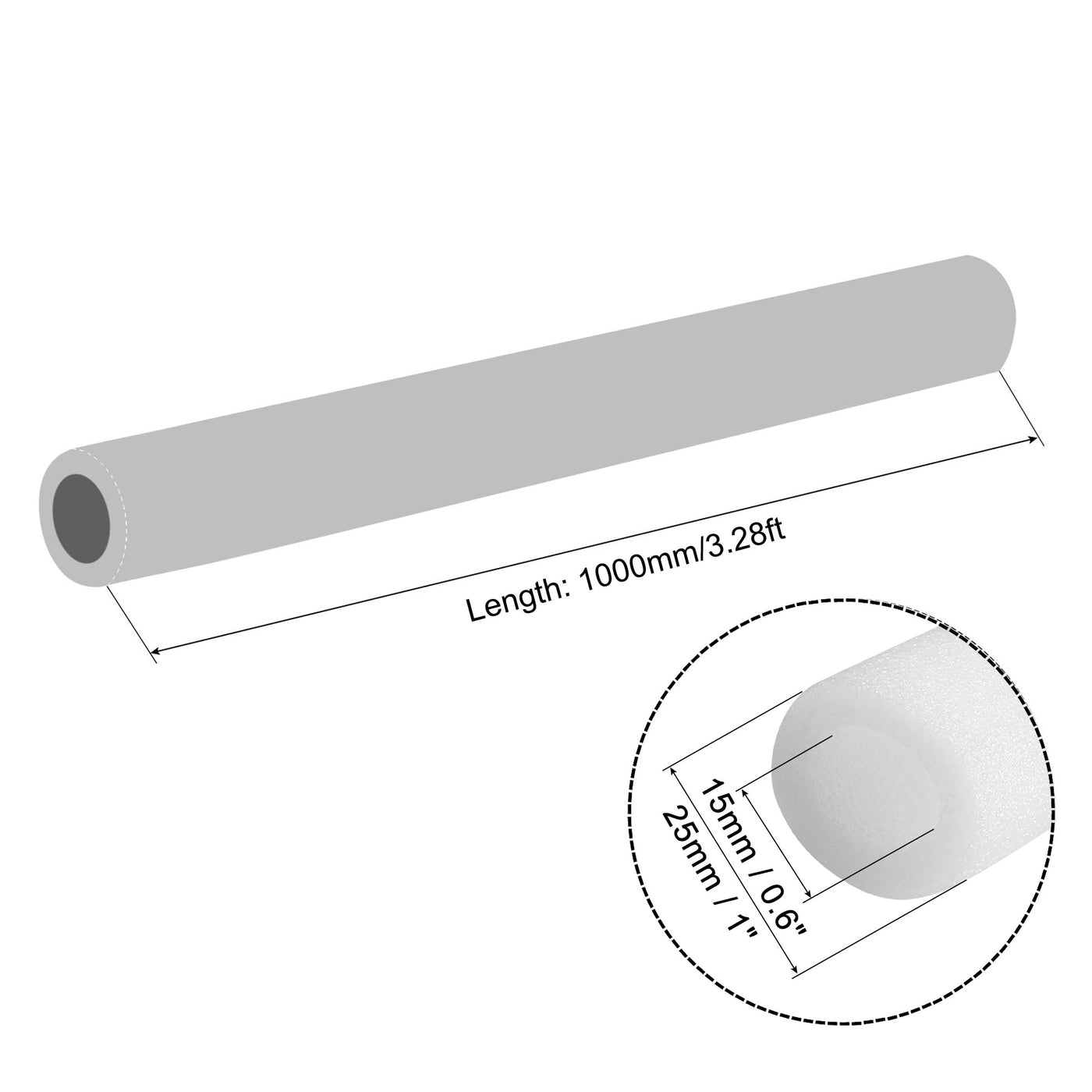 Harfington Foam Tube Sponge Protective Heat Preservation, for Pipe Insulation