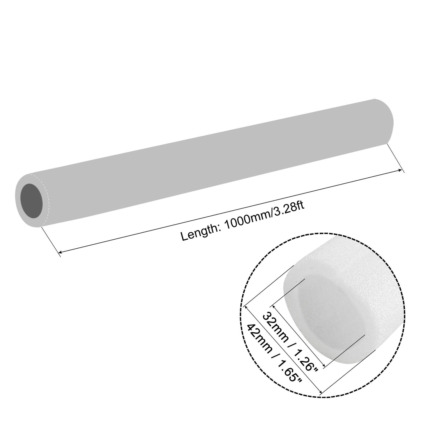 Harfington Foam Tube Sponge Protective Heat Preservation, for Pipe Insulation