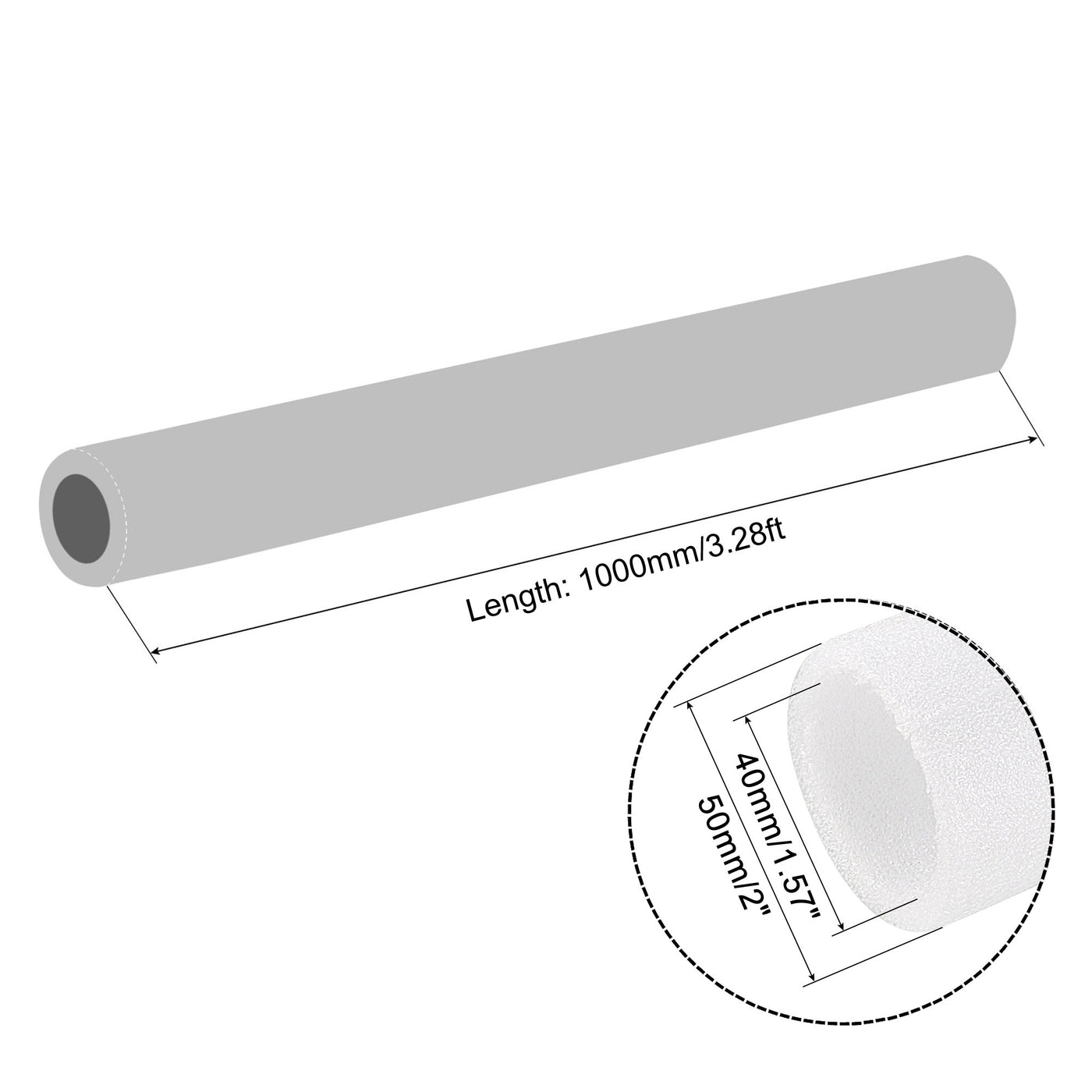 Harfington Foam Tube Sponge Protective Heat Preservation, for Pipe Insulation