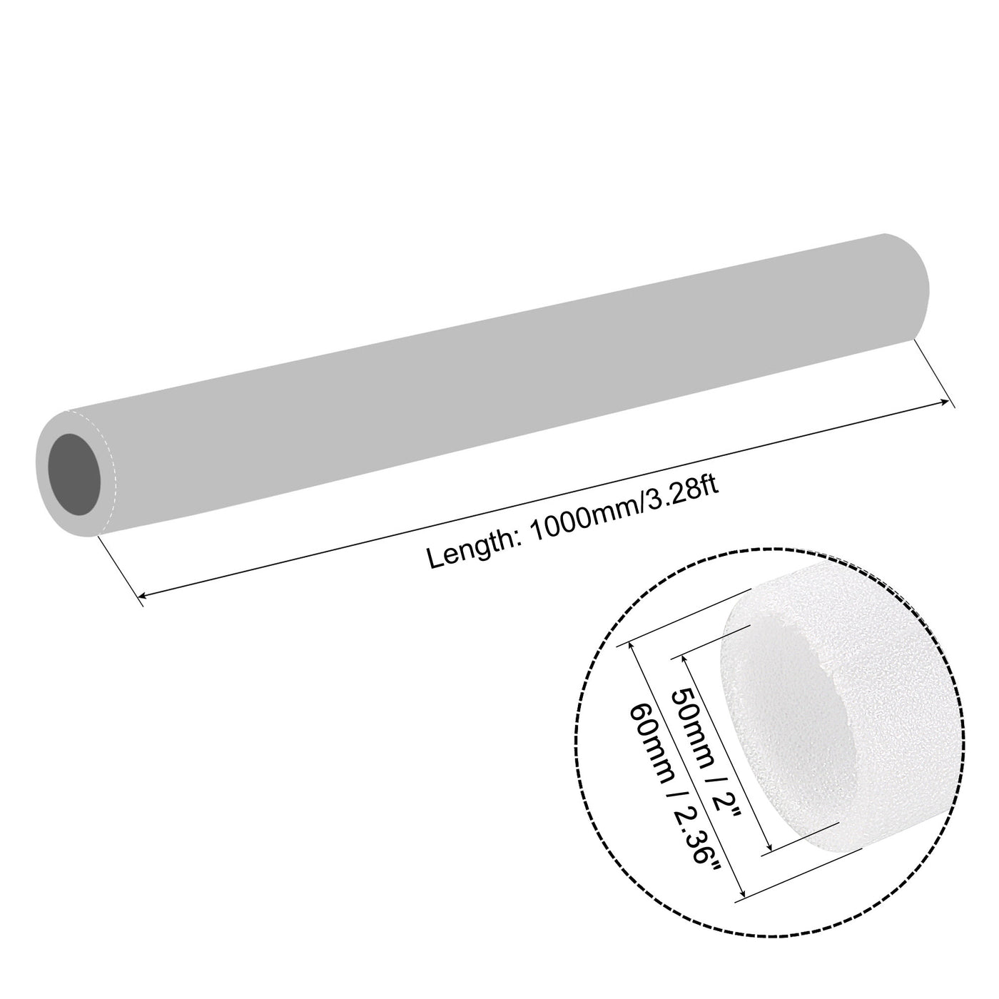 Harfington Foam Tube Sponge Protective Heat Preservation, for Pipe Insulation