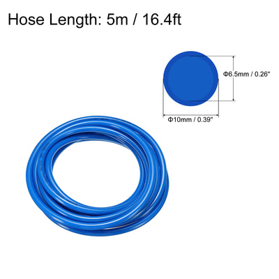 Harfington Pneumatic PU Air Hose Pipes Kit, Tube Connectors with Push to Connect Fitting