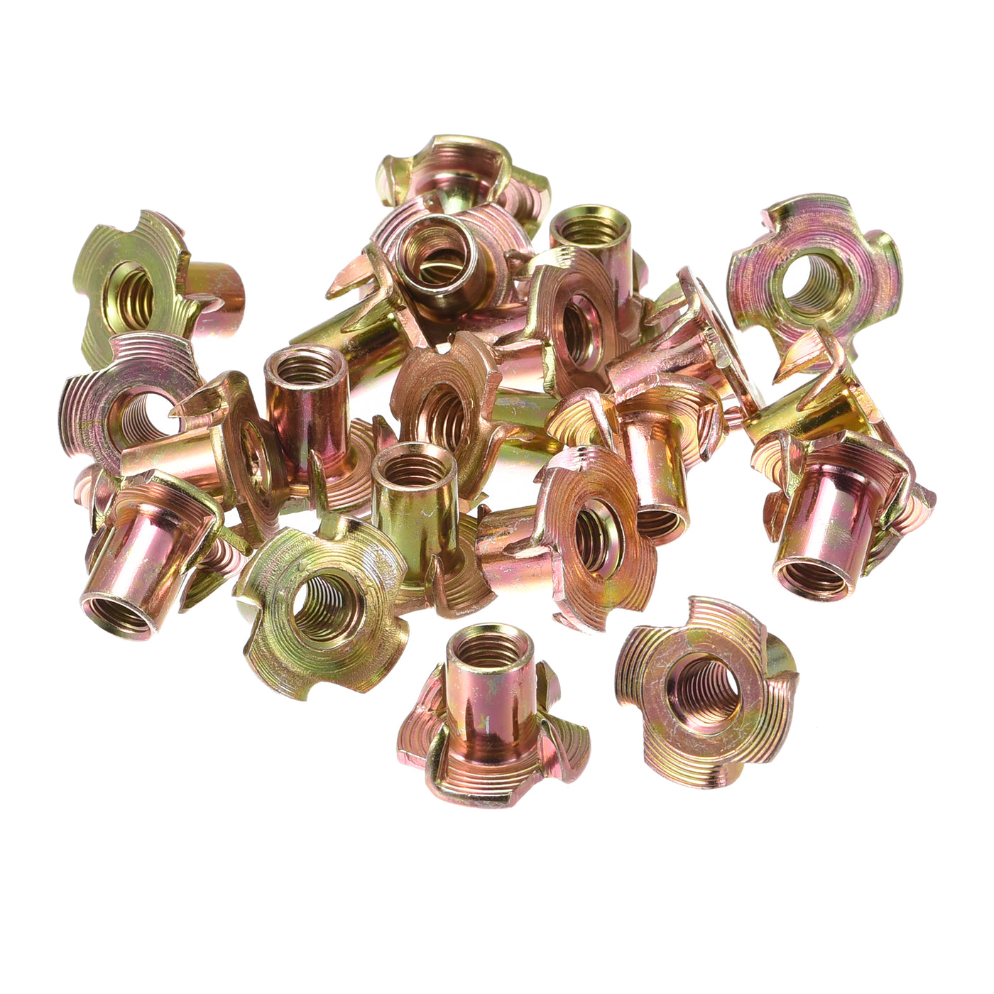 Harfington T-Nuts, Carbon Steel Tee Nuts, Threaded Insert for Wood