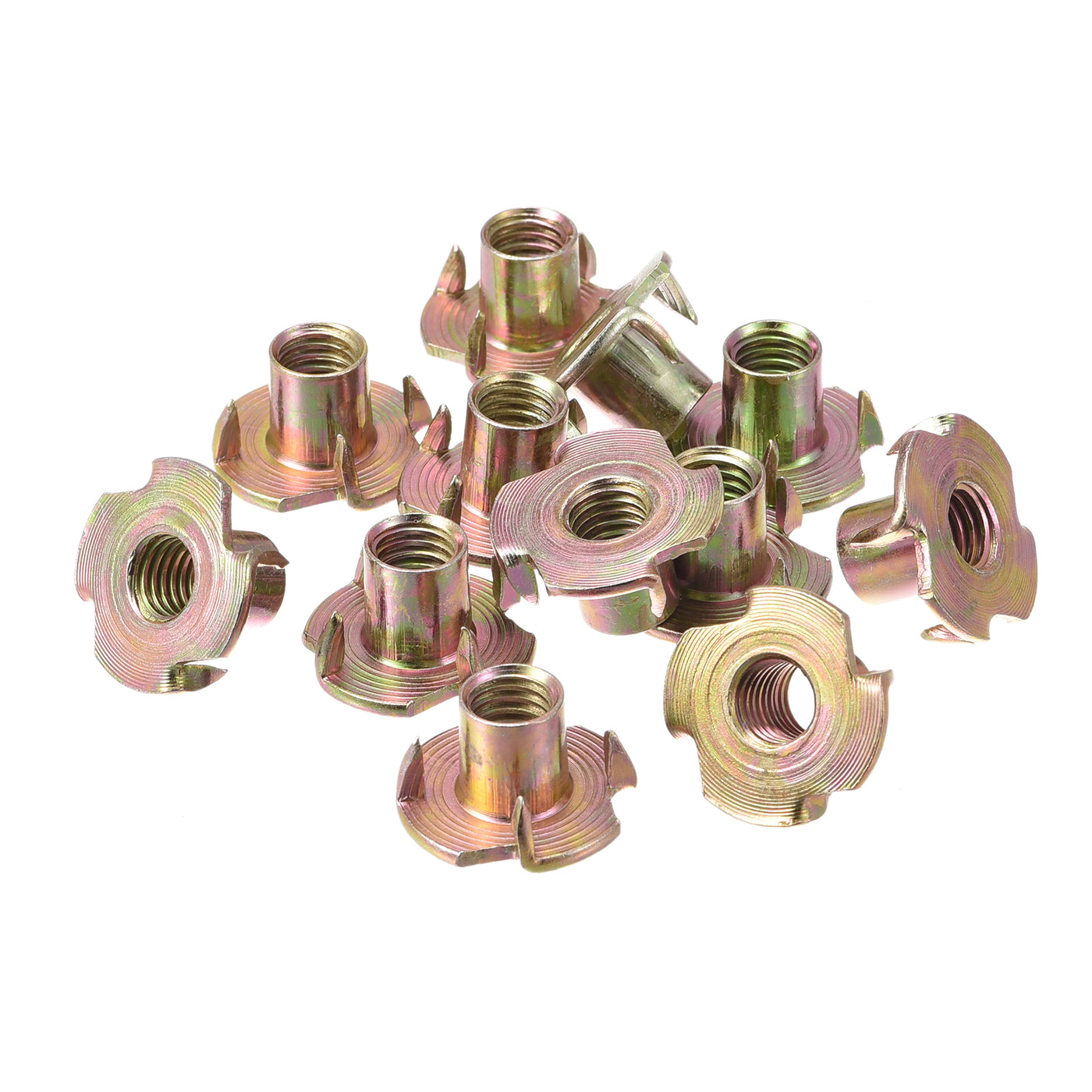 Harfington T-Nuts, Carbon Steel Tee Nuts, Threaded Insert for Wood