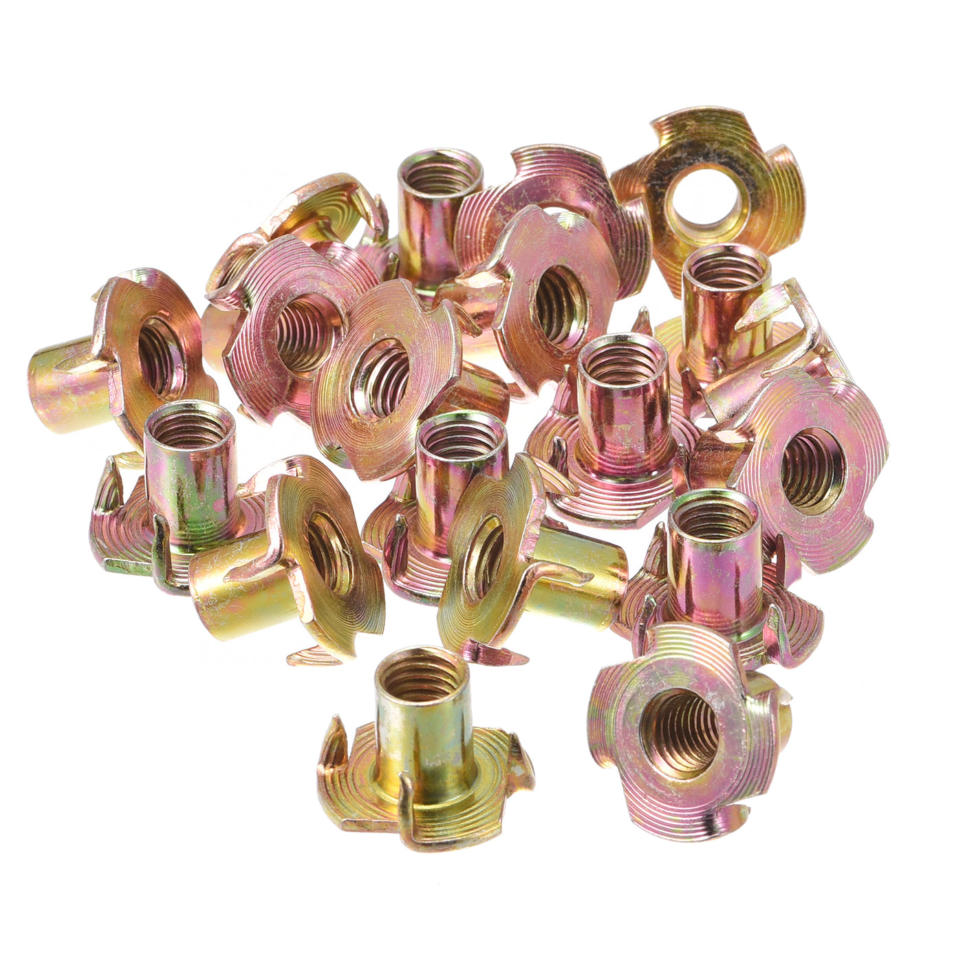 Harfington T-Nuts, Carbon Steel Tee Nuts, Threaded Insert for Wood