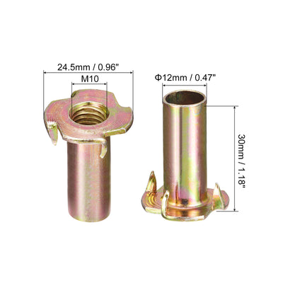 Harfington T-Nut Tee Nut, Carbon Steel Threaded Inserts for Wood