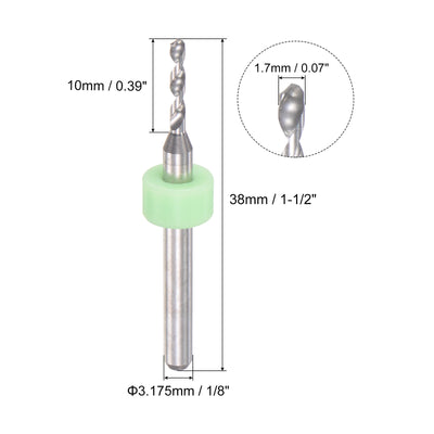 Harfington Uxcell Tungsten Carbide CNC Engraving Micro PCB Drill Bits Tool