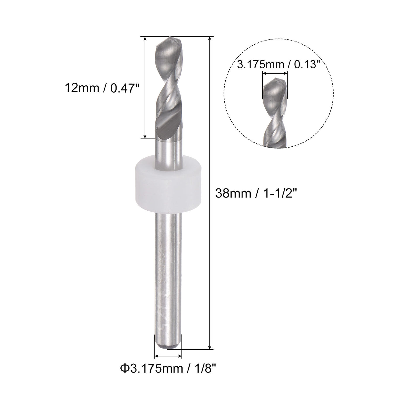 uxcell Uxcell Tungsten Carbide CNC Engraving Micro PCB Drill Bits Tool