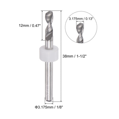 Harfington Uxcell Tungsten Carbide CNC Engraving Micro PCB Drill Bits Tool