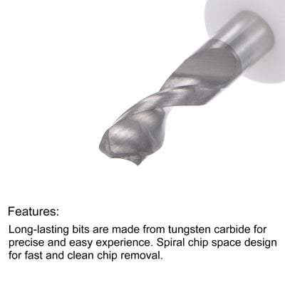 Harfington Uxcell Tungsten Carbide CNC Engraving Micro PCB Drill Bits Tool