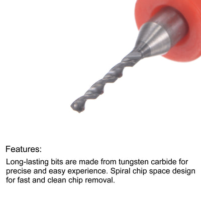 Harfington Uxcell Tungsten Carbide CNC Engraving Micro PCB Drill Bits Tool