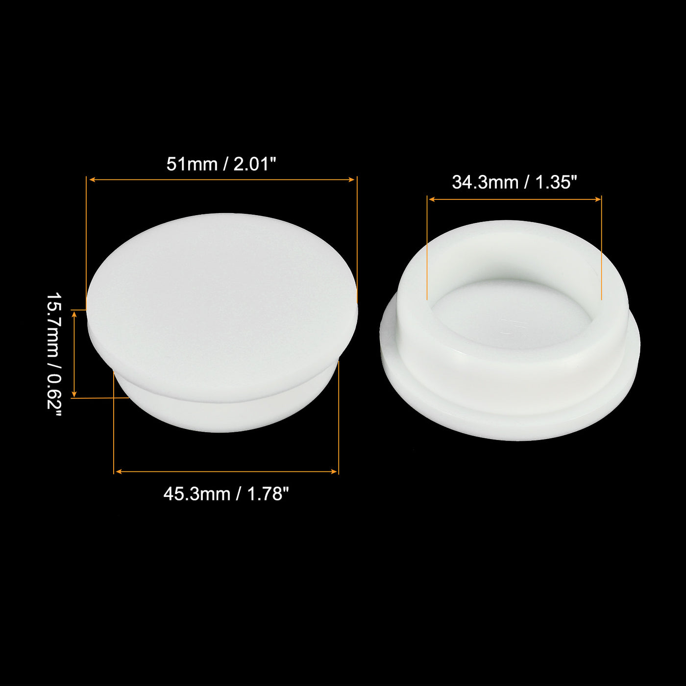 Harfington Silicone, Rubber Hole Plug White Stopper for Hole