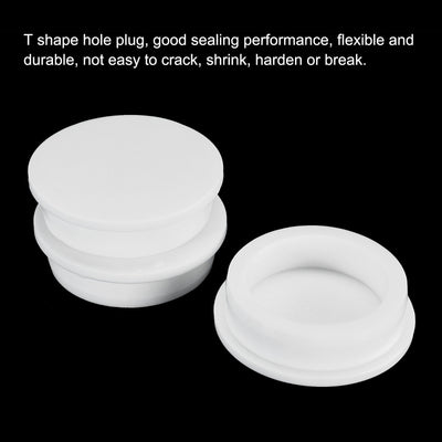 Harfington Silicone, Rubber Hole Plug White Stopper for Hole