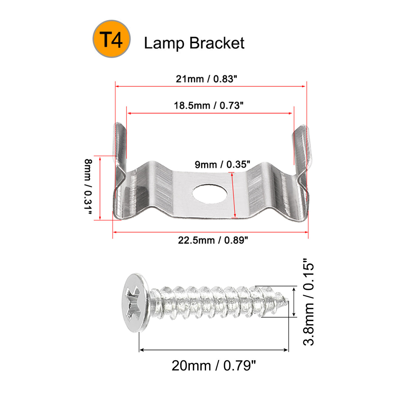 Harfington Clips Bracket Hanger Fluorescent Tube Light Fixture Holder Clamps with Screws Hollow Pipes for Bulbs Ceiling Lamp