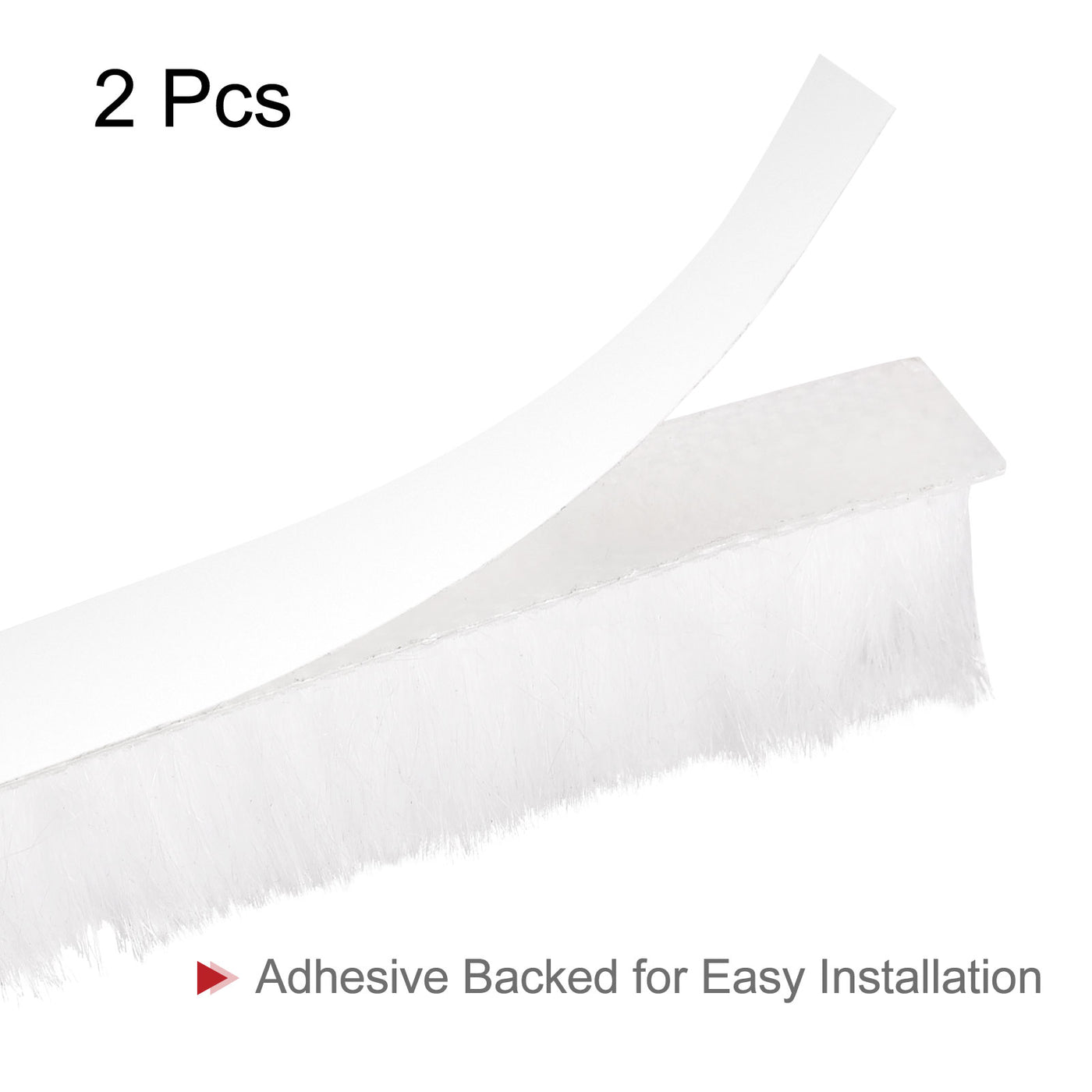 uxcell Uxcell Weather Stripping Brush, Self-Adhesive Seal Weatherstrip Sweep Brush