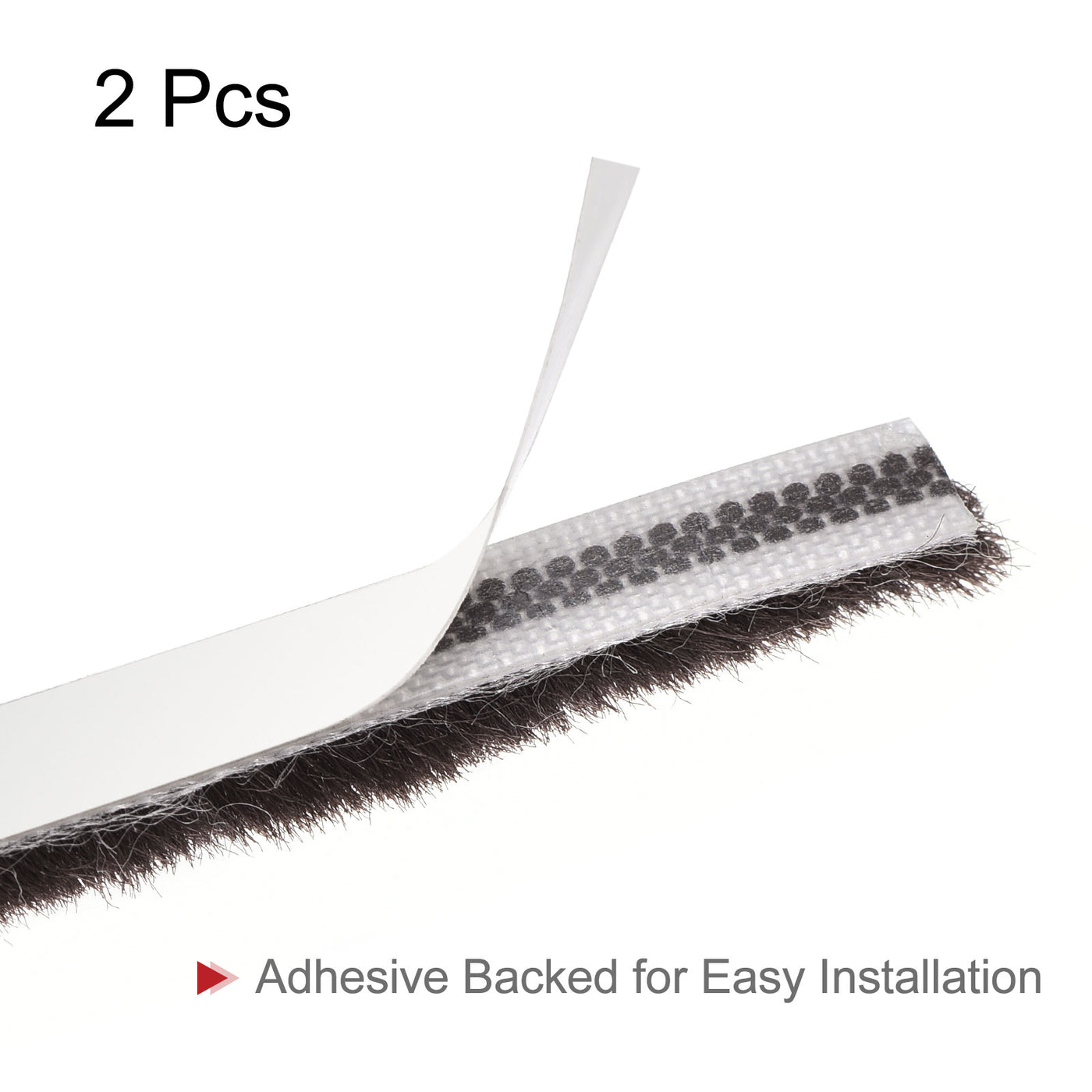 uxcell Uxcell Weather Stripping Brush, Self-Adhesive Seal Weatherstrip Sweep Brush