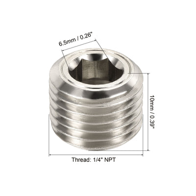 Harfington Brass Pipe Plug Male Thread Hex Internal Head Socket Fitting for Water Air Fuel Pipeline Galvanized