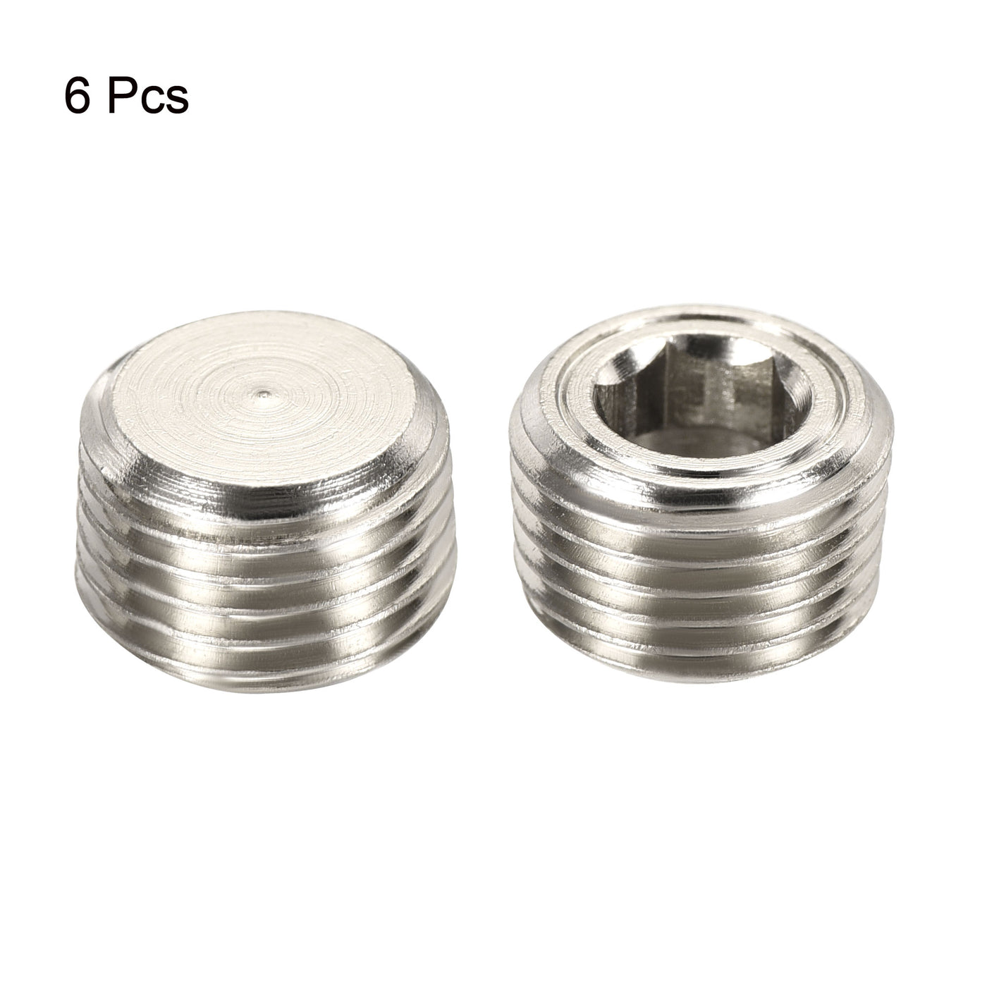 Harfington Brass Pipe Plug Male Thread Hex Internal Head Socket Fitting Water Air Fuel Pipeline Galvanized