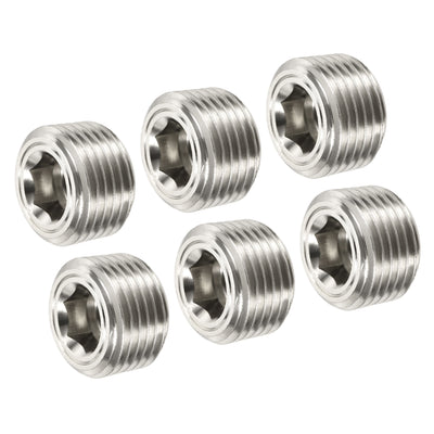 Harfington Brass Pipe Plug Male Thread Hex Internal Head Socket Fitting Water Air Fuel Pipeline Galvanized